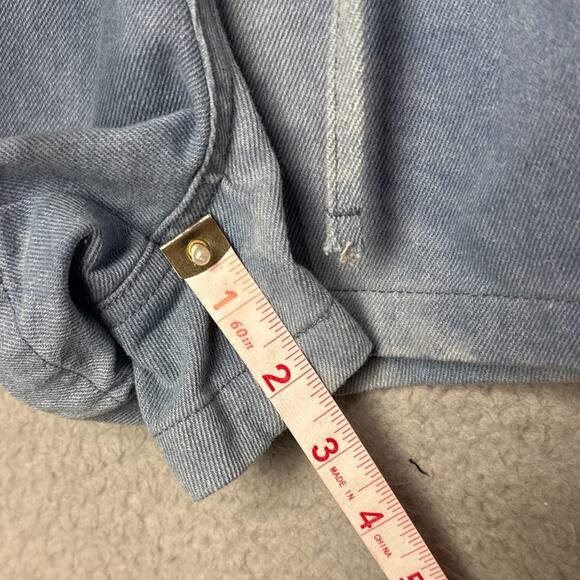 One Teaspoon Denim Boxer Shorts Blue Fade Worn In Look Size S NWT Relaxed Style - Picture 5 of 10